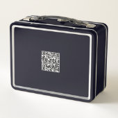Personalisierte Metallbox - QR-Code und Name hinzu Metall Brotdose (Rückseite)