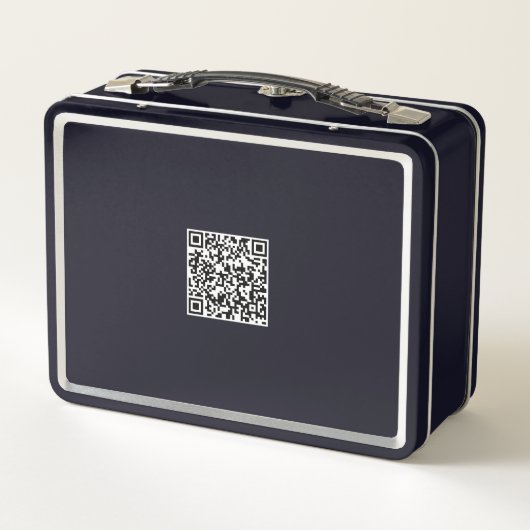 Personalisierte Metallbox - QR-Code und Name hinzu Metall Brotdose (Rückseite)