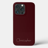 Personalisierte Metallic dunkle sienna Radial Text Case-Mate iPhone Hülle (Rückseite)