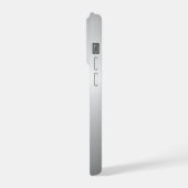 Personalisierte Metallic Silber Monogramm iPhone Hülle (Linke Seite)