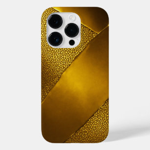 Personalisierte Metallic Titan Gold Radialtextur Case-Mate iPhone 14 Pro Hülle