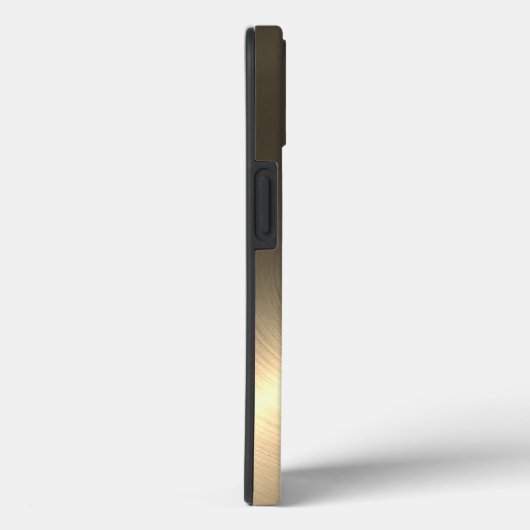 Personalisierte Metallic Titan Gold Radialtextur Case-Mate iPhone Hülle (Rückseite / Rechts)