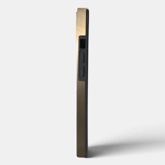 Personalisierte Metallic Titan Gold Radialtextur Case-Mate iPhone Hülle (Rückseite / Links)