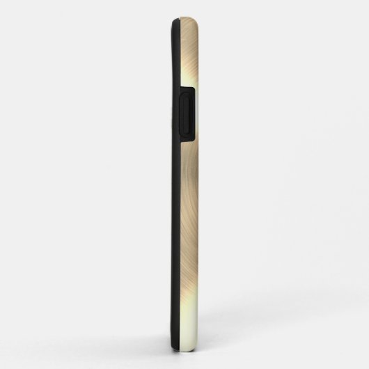 Personalisierte Metallic Titan Gold Radialtextur Case-Mate iPhone Hülle (Hinten/Rechts)