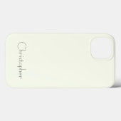 Personalisierte Metallic White Titanium Radial Tex Case-Mate iPhone Hülle (Rückseite (Horizontal))
