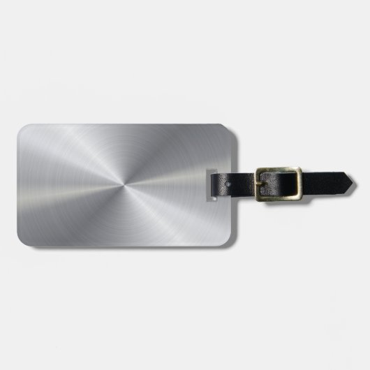 Personalisierte metallische Radialbeschaffenheit 2 Gepäckanhänger (Vorderseite horizontal)