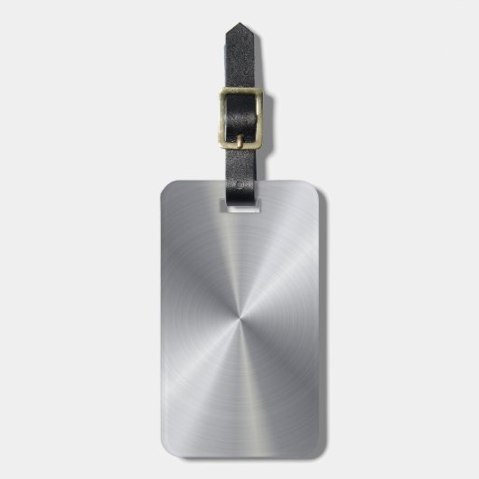 Personalisierte metallische Radialbeschaffenheit 2 Gepäckanhänger (Vorderseite vertikal)