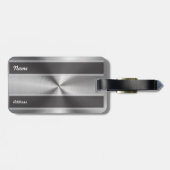 Personalisierte metallische Radialbeschaffenheit Gepäckanhänger (Rückseite horizontal)