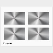 Personalisierte metallische Radialtextur Rechteckiger Aufkleber (Blatt)