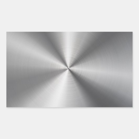 Personalisierte metallische Radialtextur Rechteckiger Aufkleber (Vorderseite)