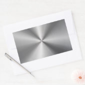 Personalisierte metallische Radialtextur Rechteckiger Aufkleber (Umschlag)