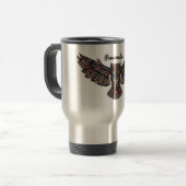 Personalisierte metallisierte Eulen-Kunst Reisebecher (Vorderseite Links)