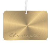 Personalisierte Metallradialtextur Autolufterfrischer (Rückseite)