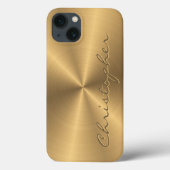 Personalisierte Metallradialtextur Case-Mate iPhone Hülle (Rückseite)