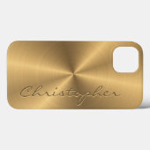 Personalisierte Metallradialtextur Case-Mate iPhone Hülle (Rückseite (Horizontal))