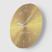 Personalisierte Metallradialtextur Große Wanduhr (Winkel)