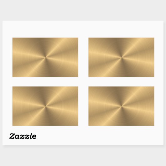 Personalisierte Metallradialtextur Rechteckiger Aufkleber (Blatt)