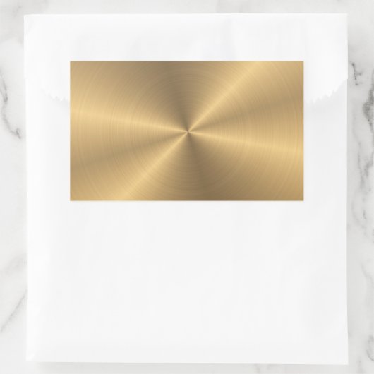 Personalisierte Metallradialtextur Rechteckiger Aufkleber (Tasche)