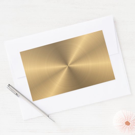 Personalisierte Metallradialtextur Rechteckiger Aufkleber (Umschlag)