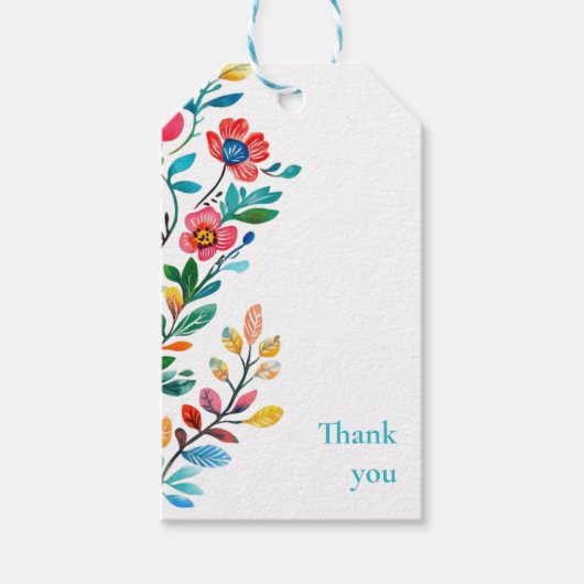 Personalisierte mexikanische Blumenzimmerdusche Geschenkanhänger (Vorderseite)