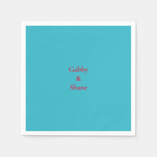 Personalisierte mexikanische Dusche für türkisfarb Serviette (Vorderseite)
