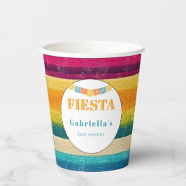 Personalisierte mexikanische Fiesta Babydusche Pappbecher