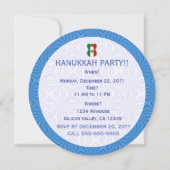 Personalisierte mexikanische Flagge Angel Hanukkah Einladung (Rückseite)