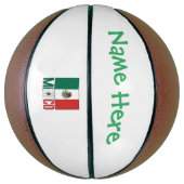 Personalisierte Mexiko-Flagge Basketball (Vertikal)