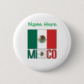 Personalisierte Mexiko-Flagge Button (Vorderseite)