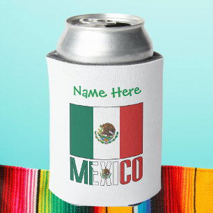 Personalisierte Mexiko-Flagge Dosenkühler
