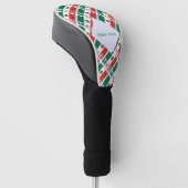 Personalisierte Mexiko-Flagge gekachelt Golf Headcover (angewinkelt)