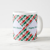 Personalisierte Mexiko-Flagge gekachelt Jumbo-Tasse (Vorderseite Rechts)