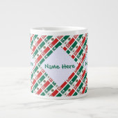 Personalisierte Mexiko-Flagge gekachelt Jumbo-Tasse (Vorderseite)