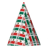 Personalisierte Mexiko-Flagge gekachelt Partyhütchen (Rückseite)
