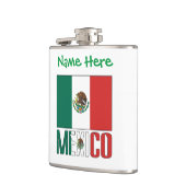 Personalisierte Mexiko-Flagge-Hip Flachmann (Links)