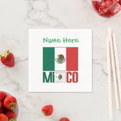 Personalisierte Mexiko-Flagge-Party-Papier Serviette (Beispiel)
