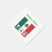 Personalisierte Mexiko-Flagge-Party-Papier Serviette (Ecke)