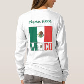 Personalisierte Mexiko-Flagge T-Shirt (Rückseite)