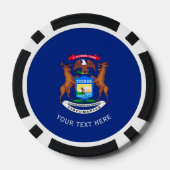 Personalisierte Michigan-Staatsflagge für Ihren Te Pokerchips (Rückseite)