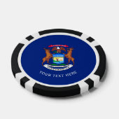 Personalisierte Michigan-Staatsflagge für Ihren Te Pokerchips (Einzeln)