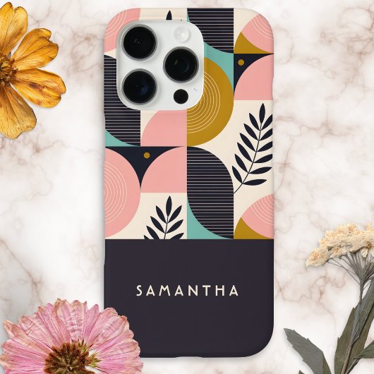 Personalisierte Mid-Century-Modern-Geometric-Boho Case-Mate iPhone Hülle