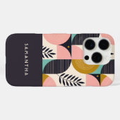 Personalisierte Mid-Century-Modern-Geometric-Boho Case-Mate iPhone Hülle (Rückseite (Horizontal))