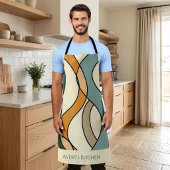 Personalisierte Mid-Century-Modern-Küchenschürze Schürze