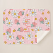 Personalisierte Milcherzeugnisse und Erdbeeren Sherpadecke (Vorderseite (Horizontal))