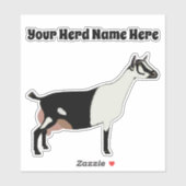 Personalisierte Milchziege Aufkleber (Blatt)