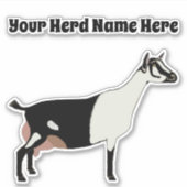 Personalisierte Milchziege Aufkleber (Vorderseite)