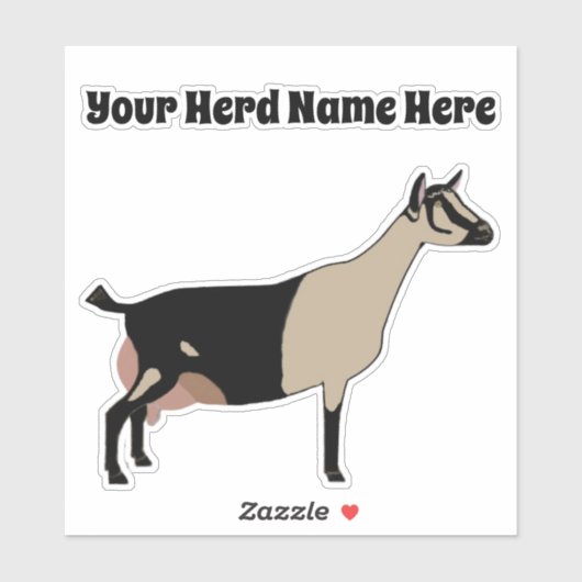 Personalisierte Milchziege Aufkleber (Blatt)