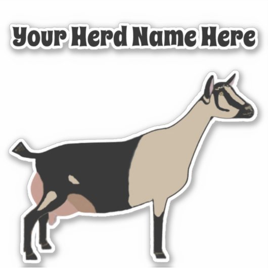 Personalisierte Milchziege Aufkleber (Vorderseite)