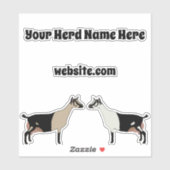 Personalisierte Milchziege Aufkleber (Blatt)