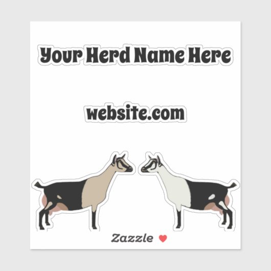 Personalisierte Milchziege Aufkleber (Blatt)